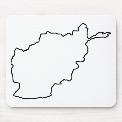 Afghanistan Map Mouse Pads by Thinkdifferent