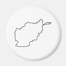 Afghanistan Map Refrigerator Magnet