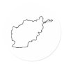 Afghanistan Map Round Stickers
