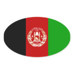 Afghanistan National Flag Oval Stickers