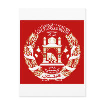Afghanistan Official Coat Of Arms Heraldry Symbol Post Cards