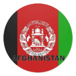 Afghanistan Roundel quality Flag Round Stickers