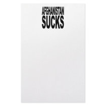 Afghanistan Sucks Customized Stationery