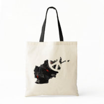 Afghanistan Trendy Peace Sign with Afghan map Bag