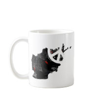 Afghanistan Trendy Peace Sign with Afghan map Mugs