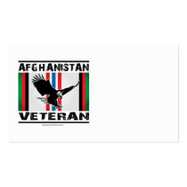 Afghanistan Veteran Eagle 2 Business Card Template
