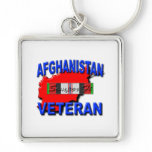 Afghanistan War Veteran Service Ribbon Keychains