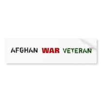 AFGHANISTAN WAR VETERANS BUMPER STICKER