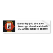 AFOSI Strike Team Bumper Sticker bumper stickers by mikeballs AFOSI Strike Team Bumper Sticker bumper stickers