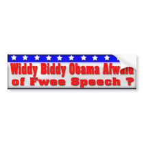 Afraid of free Speech? Bumper Stickers