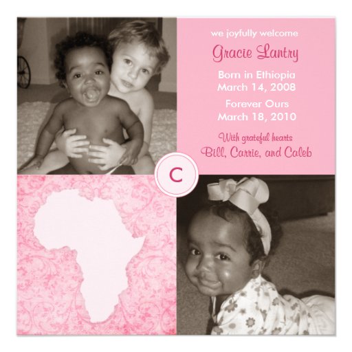 Africa Block: Soft Pink Announcements