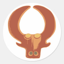 Africa cattle Africa cattle Round Stickers