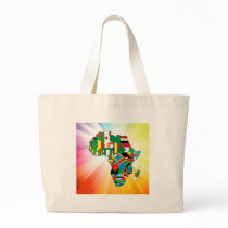 Africa Continent Flag Map 2 Tote Bags