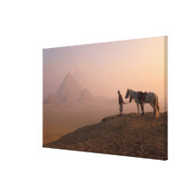 Africa, Egypt, Cairo, Giza, Giza pyramids at Canvas Print