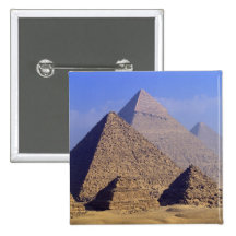 Africa, Egypt, Cairo, Giza. Great pyramids Pinback Buttons