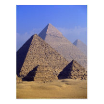 Africa, Egypt, Cairo, Giza. Great pyramids Postcard