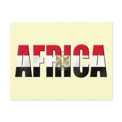 Africa Egypt flag logo Eagle emblem gifts Postcard by EgyptSoccerChampions