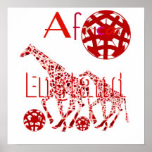 Africa england soccer giraffes in Africa Poster