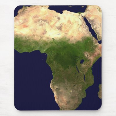 Africa From Space Mouse Pads by jkingiv