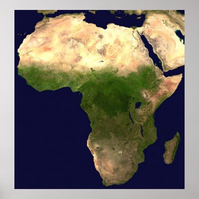 Africa From Space Poster by jkingiv