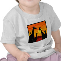 Africa-Giraffes Tee Shirts
