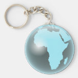 Africa Glass Globe Keychains