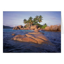Africa, Indian Ocean, Seychelles, Praslin Greeting Card