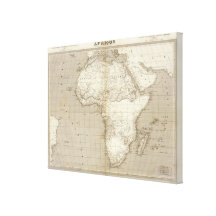 Africa map 2 stretched canvas prints