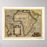 Africa Map By Ortelius 1570 posters