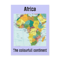 Africa  map postcards