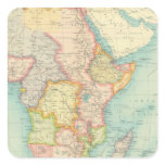 Africa Map with shipping routes Square Stickers