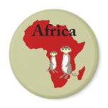 Africa meerkats fridge magnet