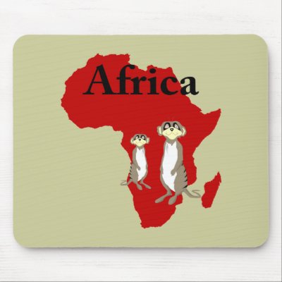 Africa meerkats mouse pad by iloveafrica