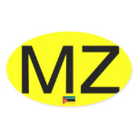 Africa Mozambique Oval Bumper Sticker stickers