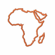 Africa Outline embroidered shirts