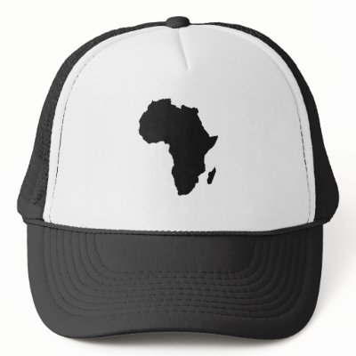 Africa Outline Mesh Hats