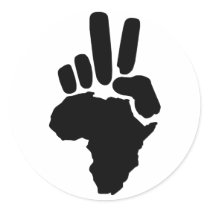 Africa Peace Round Stickers