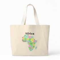 Africa - Political Map Canvas Bags