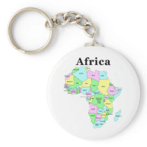 Africa - Political Map Keychain