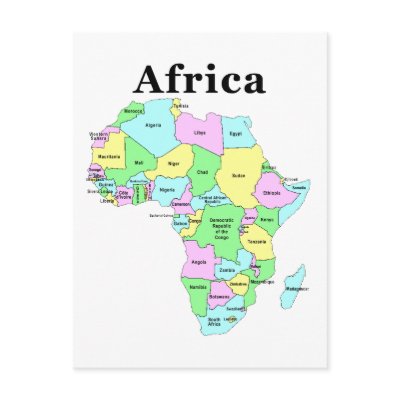 Africa - Political Map Postcards by Maps_and_Charts