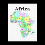Africa - Political Map Postcards