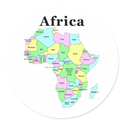 Africa - Political Map Stickers by Maps_and_Charts