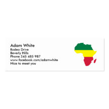 Africa Reggae Business Cards