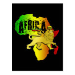 Africa Reggae Rasta African Continent Judah Lion Post Cards