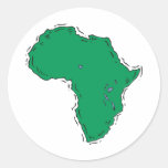 Africa Round Stickers