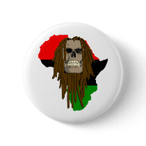 Africa Skull buttons