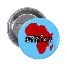 Africa soccer pinback button