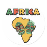 Africa Round Sticker
