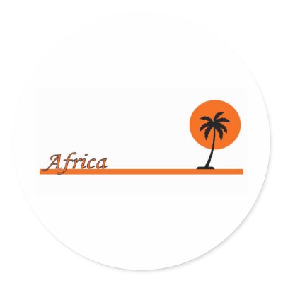 AFRICA ROUND STICKER by bartstshirts