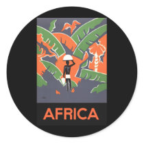 Africa Round Sticker
